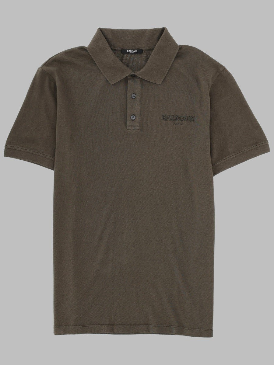 Balmain Men's Polo Con Brown