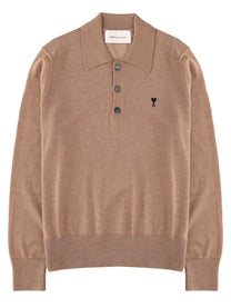 Ami Paris Men's Polo Beige