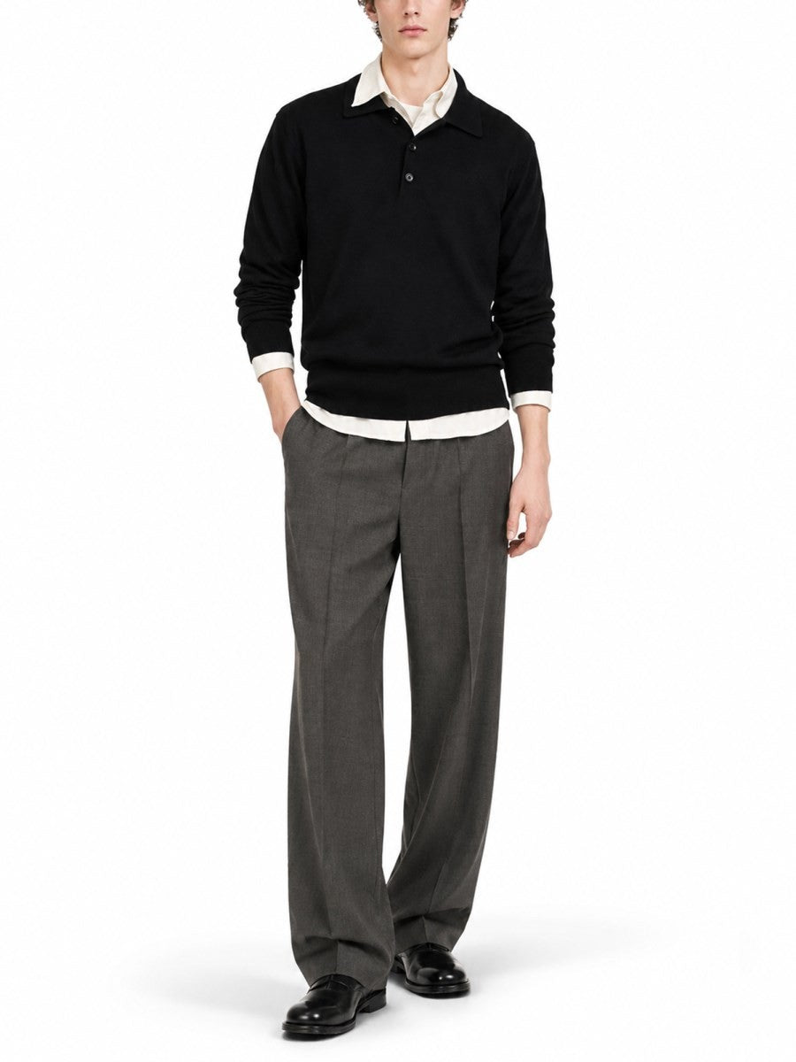 Ami Paris Men's Polo Black, view 2
