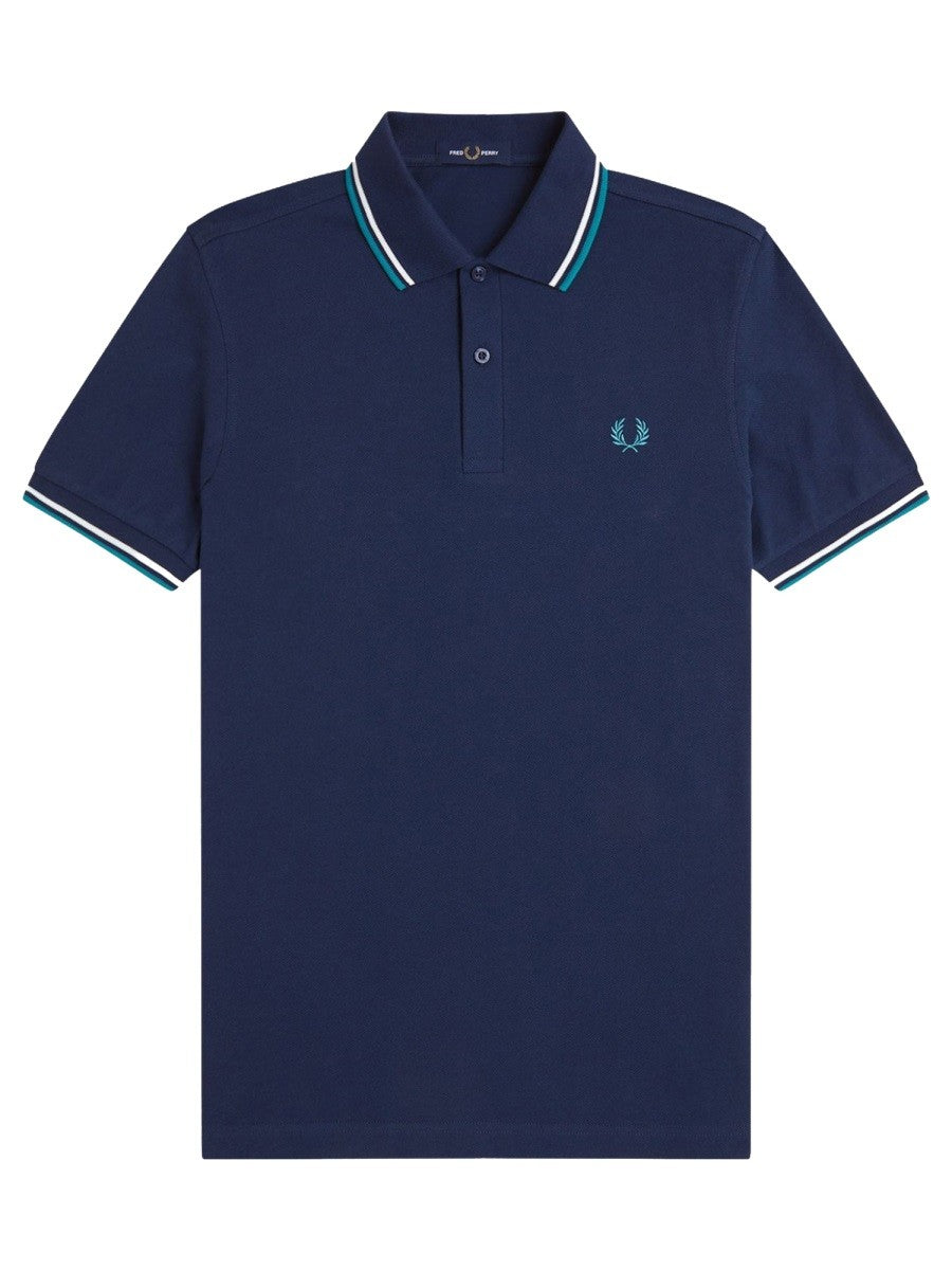 Fred Perry Men's Polo Con Blue
