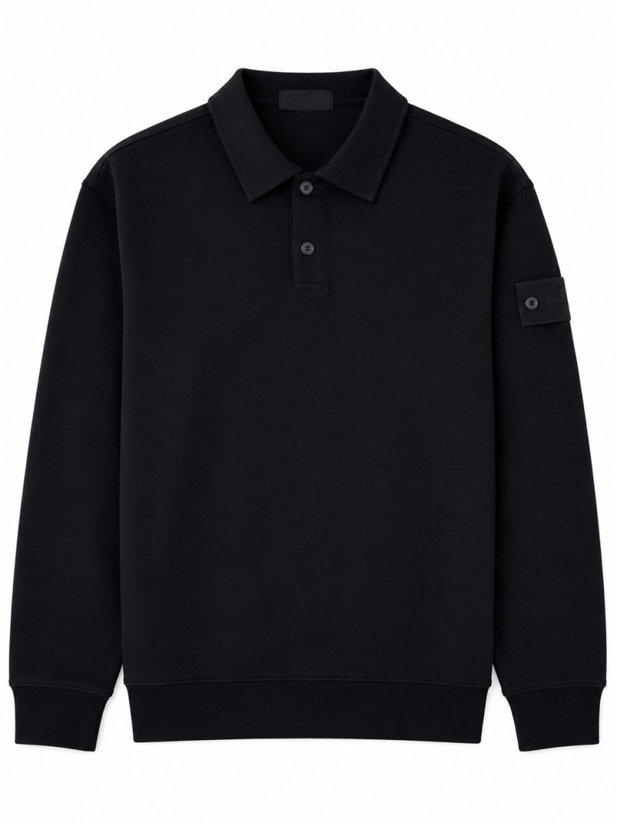 Stone Island Men's Polo Con Patch Blue