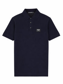 Dolce &amp; Gabbana Men's Polo Con Patch Blue