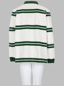 Drôle de Monsieur Men's Polo Mirror Righe White