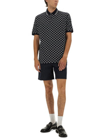 Gucci Men's Polo GG Jacquard Blue