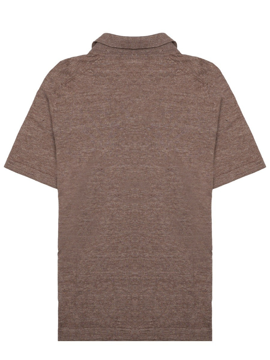 Luigi Gentile Men's Cotton Polo Brown, view 2