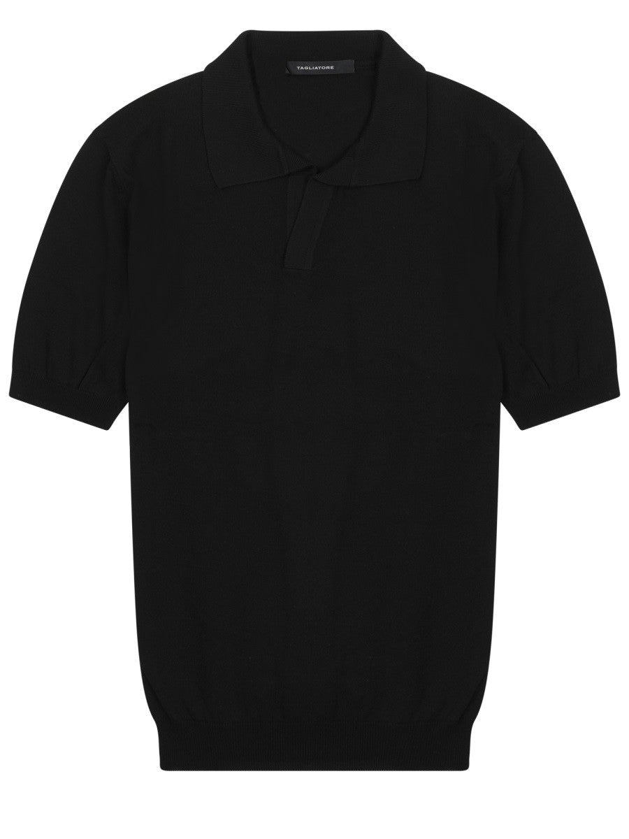 Tagliatore Men's Polo in Cotone Black