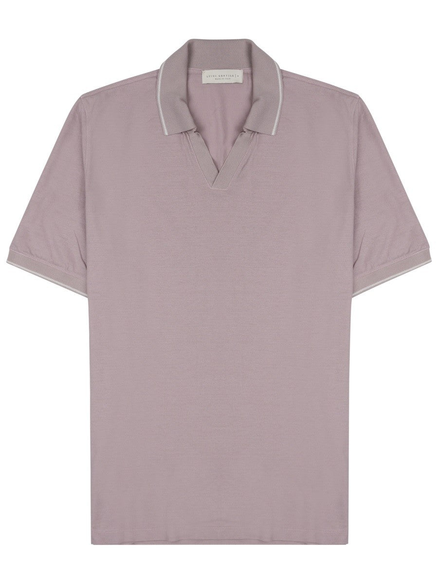Luigi Gentile Men's Polo in Cotone Blue