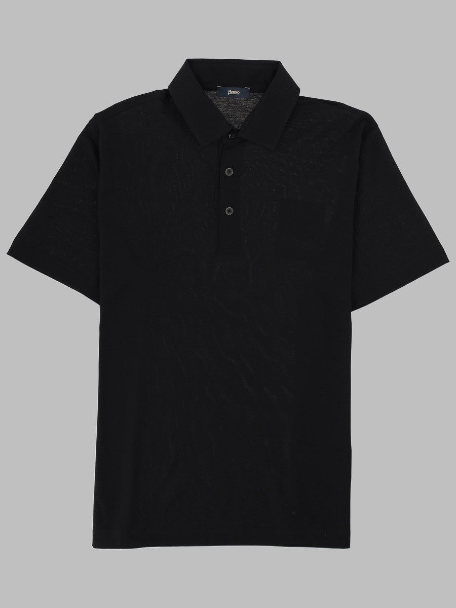 Herno Men's Polo in Cotone Black