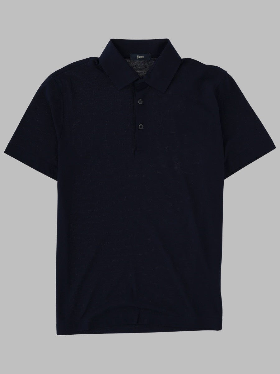 Herno Men's Polo in Cotone Blue