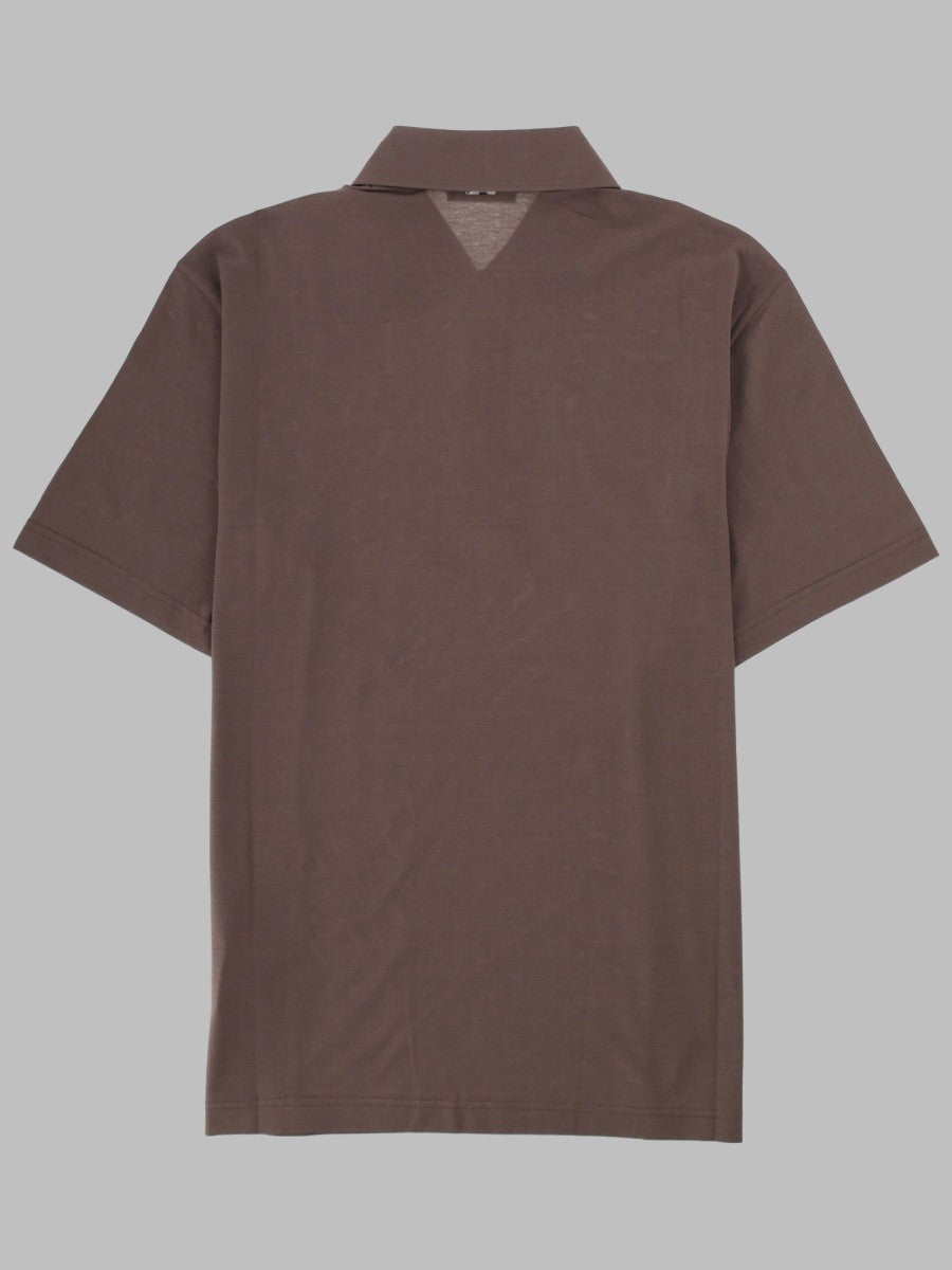 Herno Men's Polo in Cotone Brown