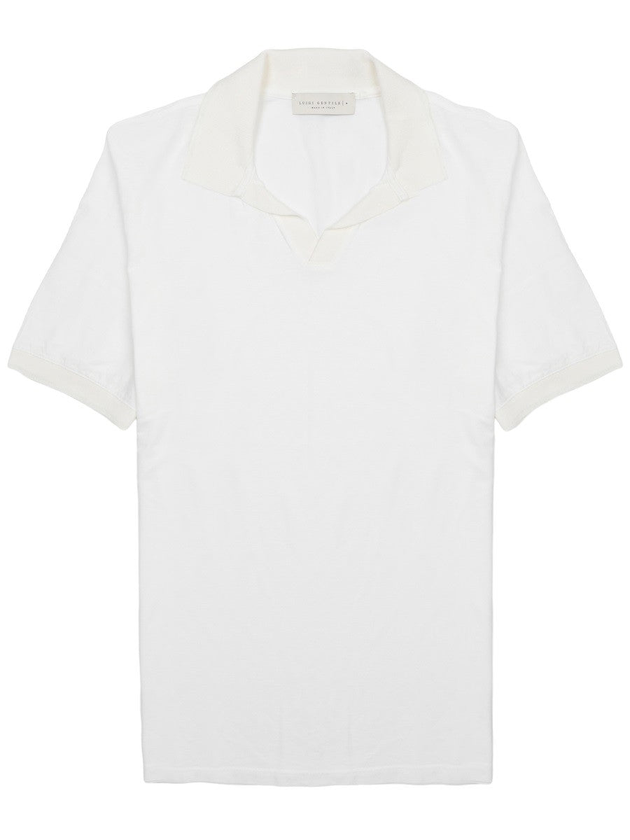 Luigi Gentile Men's Polo in Cotone White