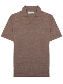 Luigi Gentile Men's Polo in Cotone Brown