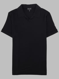 Giorgio Armani Men's Polo in Jersey DI Viscosa Stretch Black