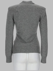 Rotate Women's Polo in Lana Merino Cashmere Grey