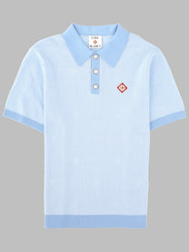 Casablanca Men's Polo in Maglia Righe Blue
