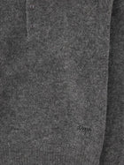 Ami Paris Men's Embroidered Knit Polo Grey, view 3