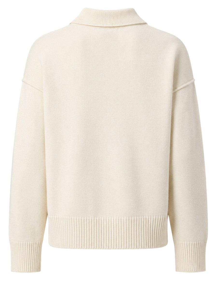 Ami Paris Men's Polo in Maglia Con White
