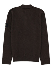 Stone Island Men's Polo in Maglia Con Patch Grey
