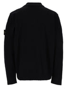 Stone Island Men's Knit Polo with Patch Black, view 2