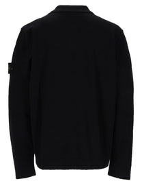 Stone Island Men's Polo in Maglia Con Patch Black