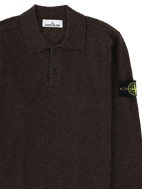 Stone Island Men's Polo in Maglia Con Patch Grey