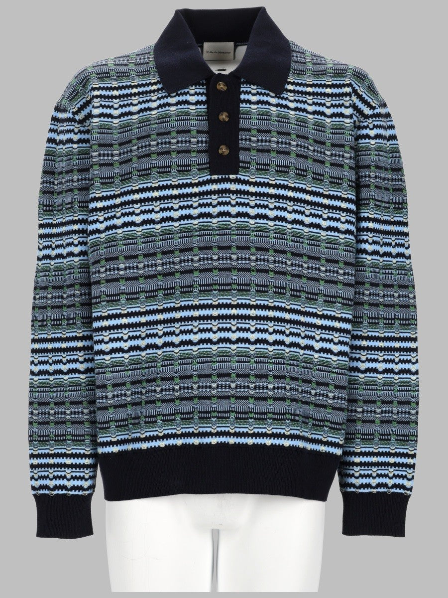Drôle de Monsieur Men's Polo in Maglia Coogi Blue