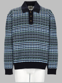Drôle de Monsieur Men's Polo in Maglia Coogi Blue