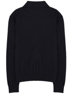 Saint Laurent Men's Knit Cotton Silk Polo Blue, view 2