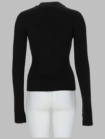 Ganni Women's Polo in Maglia DI Lana Black