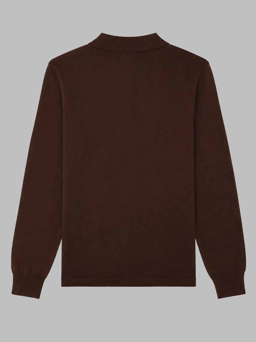 ASPESI Men's Polo in Maglia Brown