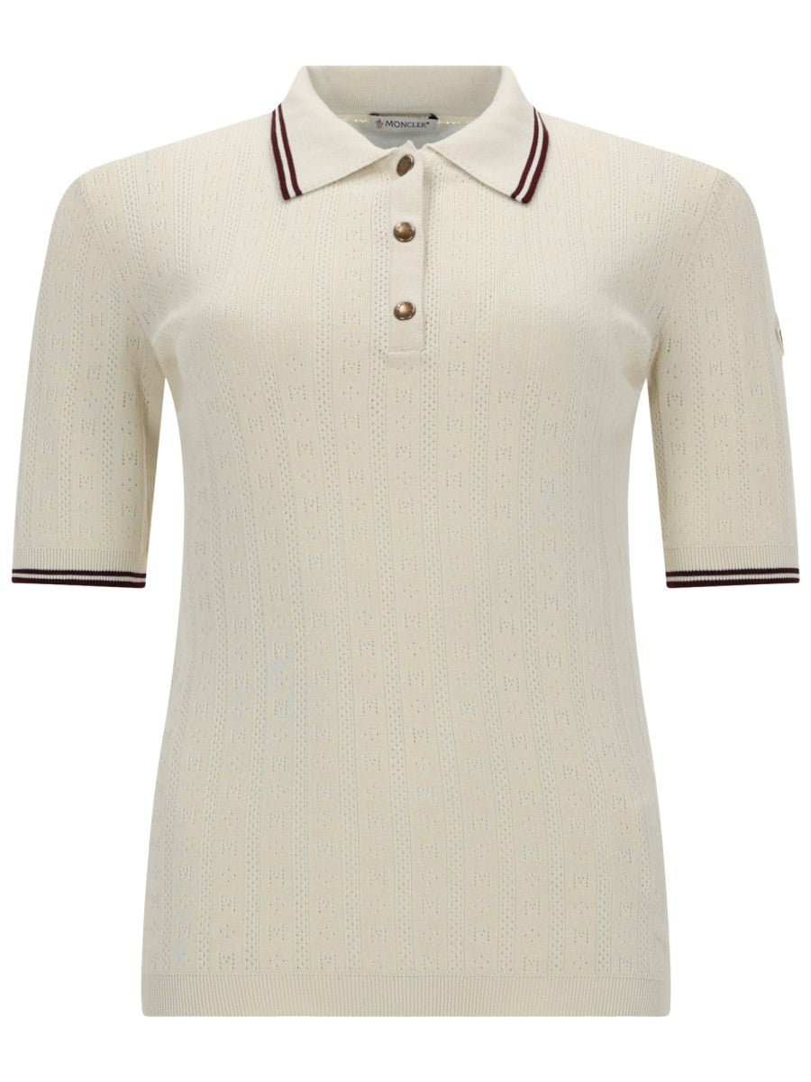 Moncler Women's Polo in Maglia White