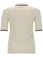 Moncler Women's Knit Polo White, view 3