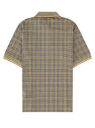 Burberry Men's Cotton Blend Check Polo Beige, view 2