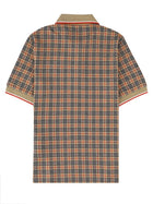 Burberry Men's Cotton Blend Check Polo Beige, view 2