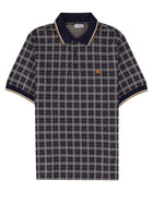 Burberry Men's Cotton Blend Check Polo Blue