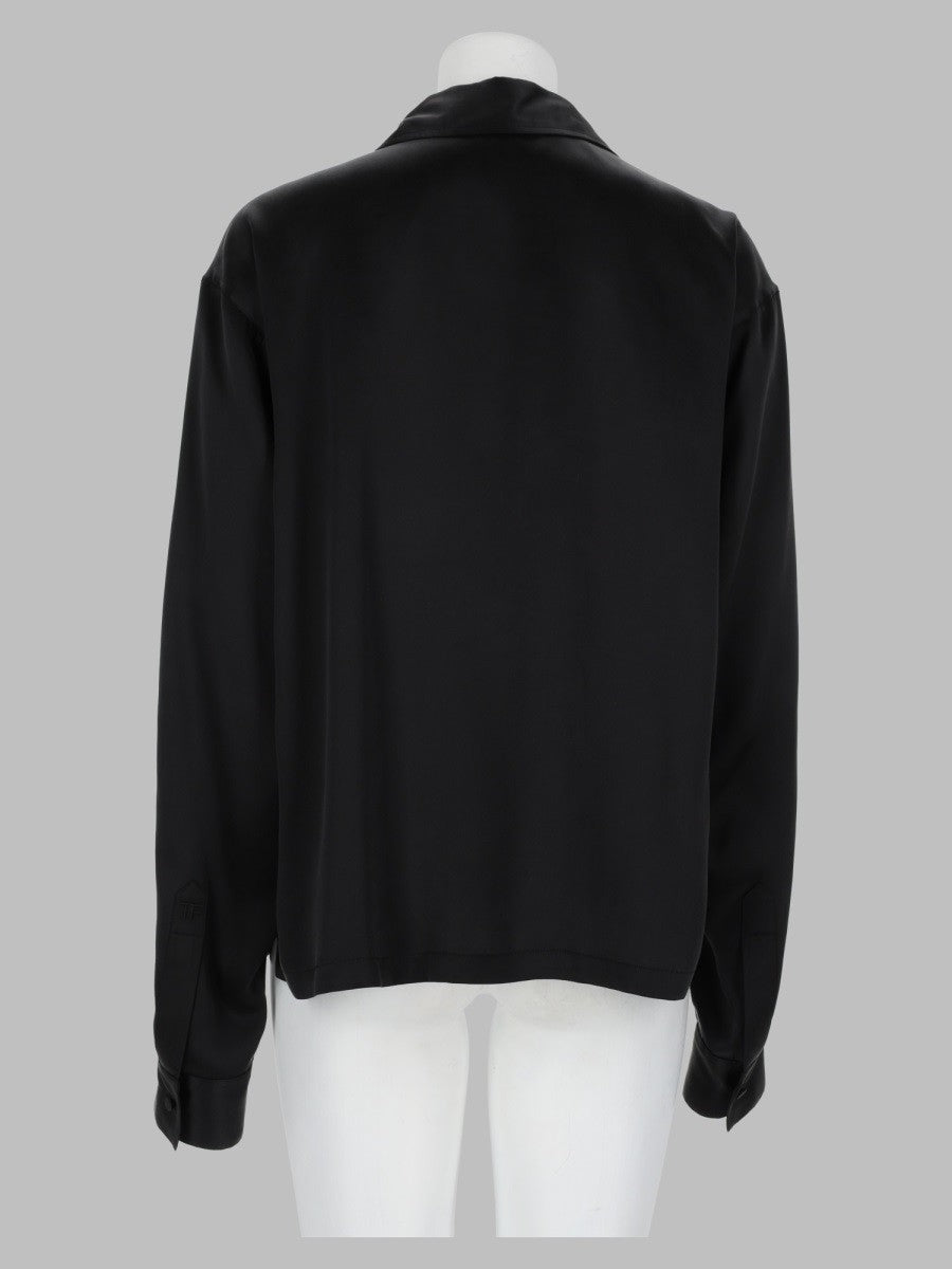 Tom Ford Women's Polo in Raso Di Seta Stretch Con Black