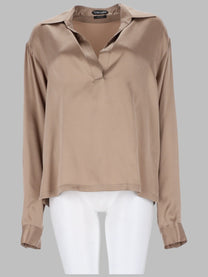 Tom Ford Women's Polo in Satin DI Seta Beige