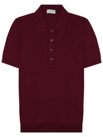 Paolo Pecora Milano Men's Polo in Seta Misto Cotone Red