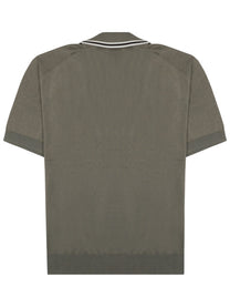 Paolo Pecora Milano Men's Polo in Seta Misto Cotone Grey