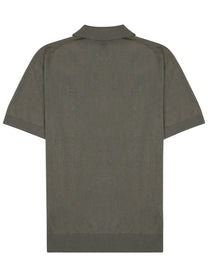 Paolo Pecora Milano Men's Polo in Seta Misto Cotone Grey