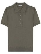 Paolo Pecora Milano Men's Silk Cotton Blend Polo Grey