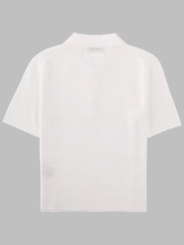 Tory Burch Women's Polo in Viscosa Pointelle White