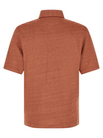 Brunello Cucinelli Polo Jersey Mélange Orange