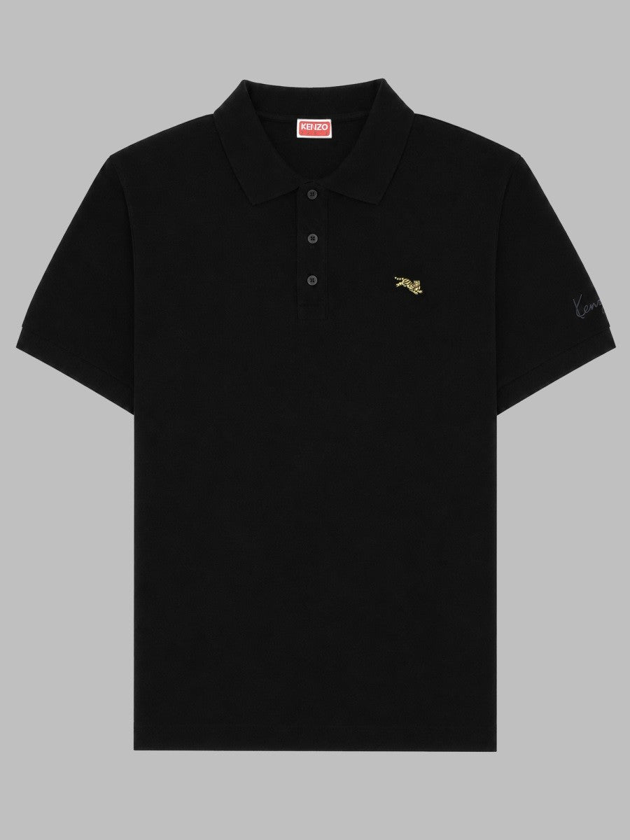 Kenzo Men's Polo Jumping Tiger Black