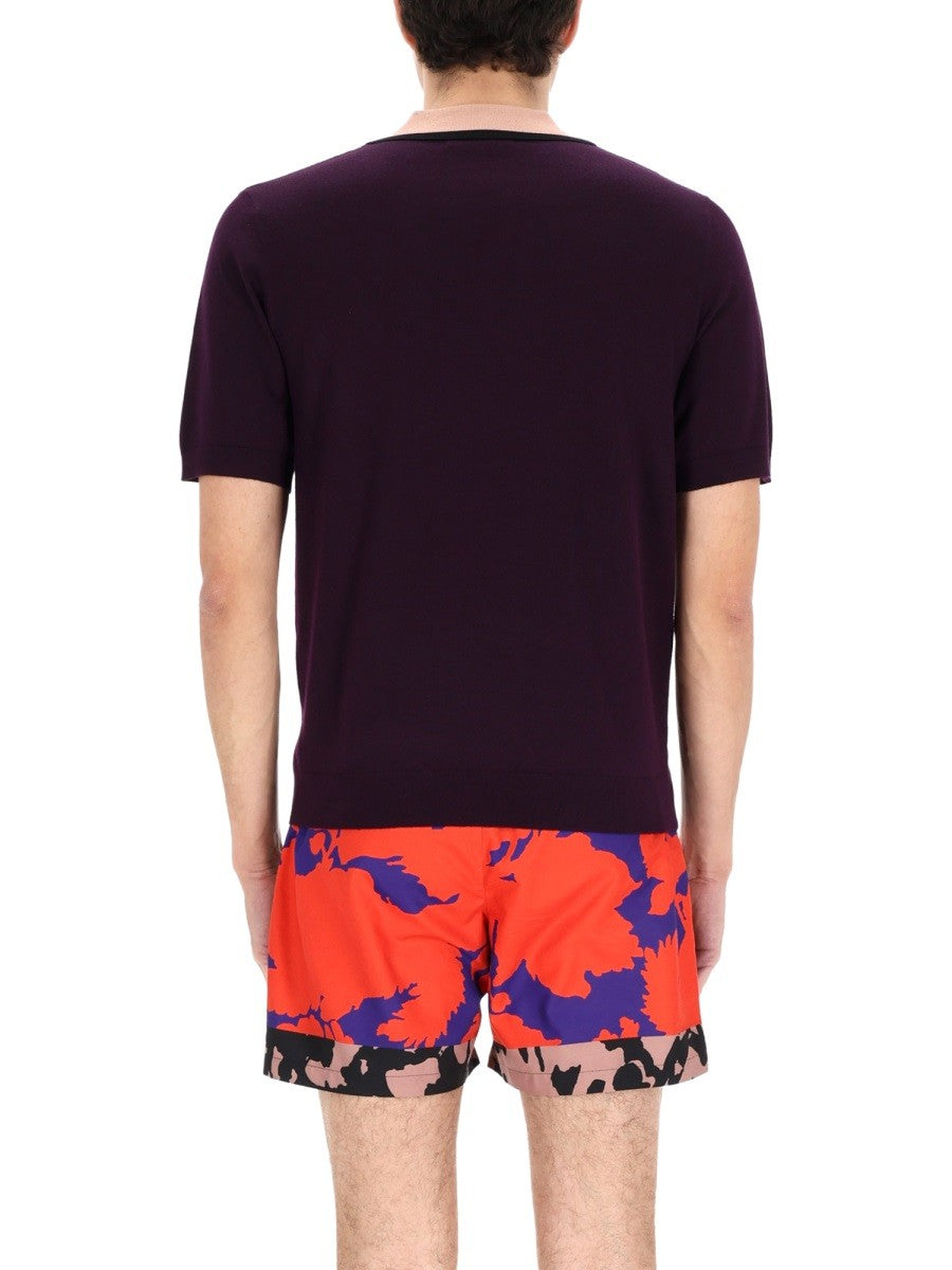 Dries Van Noten Men's Polo Molar Purple