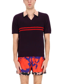 Dries Van Noten Men's Polo Molar Purple