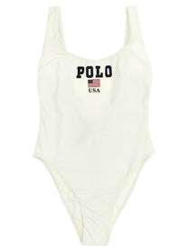 Polo Ralph Lauren Polo One Piece Swimsuit White