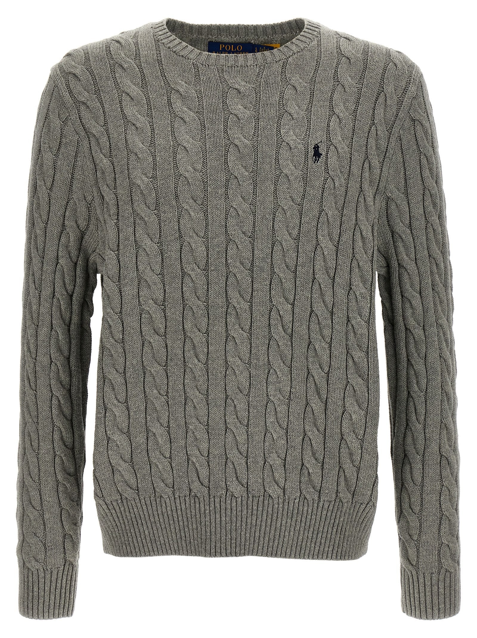 POLO RALPH LAUREN - POLO RALPH LAUREN - Cotton braided sweater - Men’s Knitwear