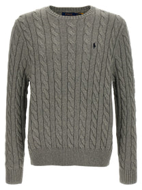 POLO RALPH LAUREN - POLO RALPH LAUREN - Cotton braided sweater - Men’s Knitwear