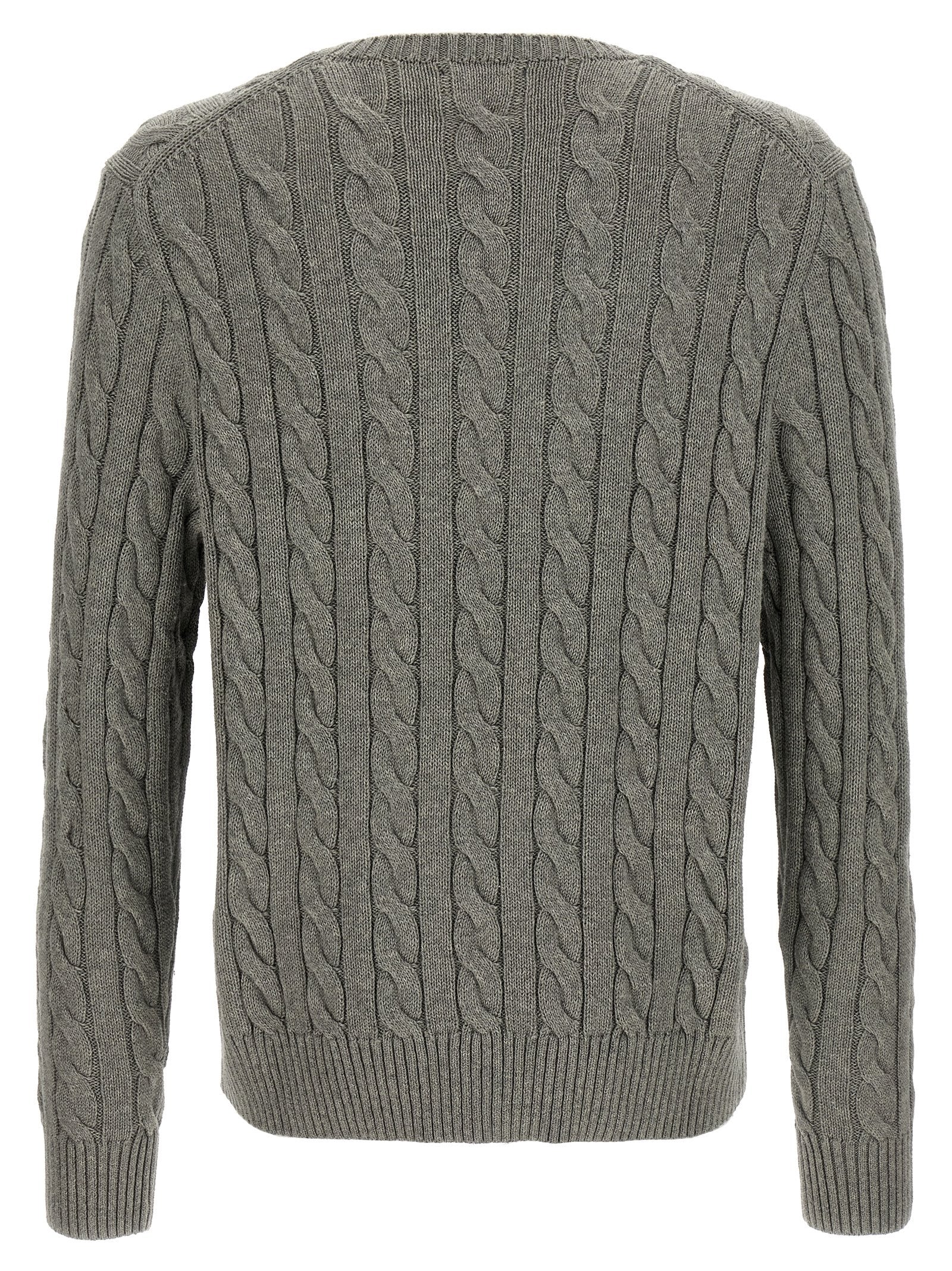 POLO RALPH LAUREN - POLO RALPH LAUREN - Cotton braided sweater - Men’s Knitwear